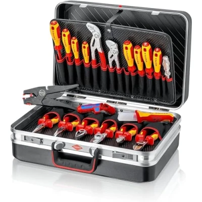 Imagen de Knipex Alicate para arandelas de sujeción en ejes negro atramentado, recubiertos plástico 140 mm 46 11 G2