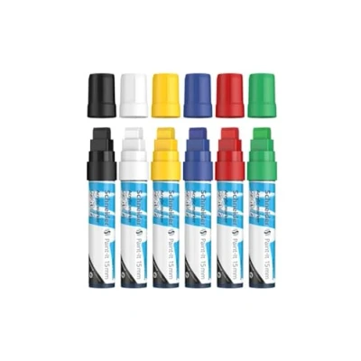 Imagen de Schneider Paint It Juego de 6 lápices acrílicos (1 con 15 mm ancho trazo para madera, lienzo, piedra, etc.)