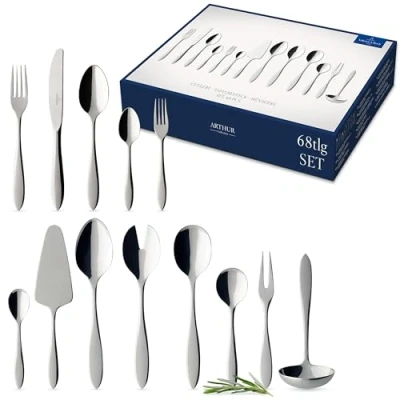Imagen de Villeroy &amp; Boch Arthur Cubertería, Para hasta 12 personas, 68 piezas, acero inoxidable