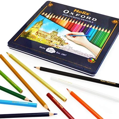 Imagen de Helix Oxford Lápices para colorear (24 unidades), color plateado