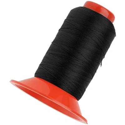 Imagen de N /A Hilo de tapicería extra fuerte para coser a máquina y mano, uso en interiores o exteriores, multiusos (negro)