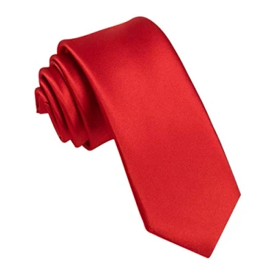 Imagen de JEMYGINS Corbata de Hombre Ajustada Color Sólido a Rayas Diagonales 6 cm Ancho Oro rosa oscuro/rosa sakura