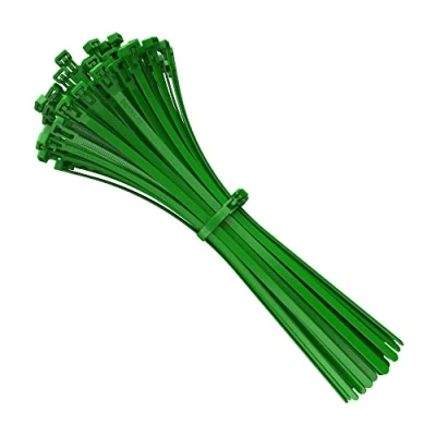Imagen de intervisio Bridas de Plastico para Cables Reutilizables / 200mm x 7,6mm Verde 100 Piezas