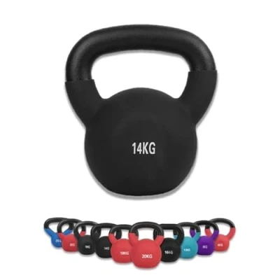 Imagen de wuuhoo® Pesa Rusa Dwayne Kettlebell 2kg 28kg de Hierro Fundido Macizo con Revestimiento Neopreno, mancuerna oscilante para Entrenamiento Fuerza, Pesas códigos Colores