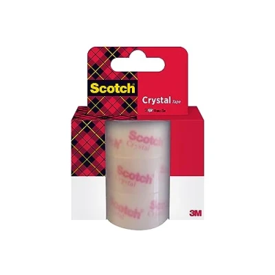 Imagen de Scotch Crystal Cinta transparente en blíster (3 rollos), 19 mm x 25 m