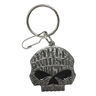 Imagen de Harley Davidson Willie G Sugar Skull Logo Enamel Key Chain, Silver 4382