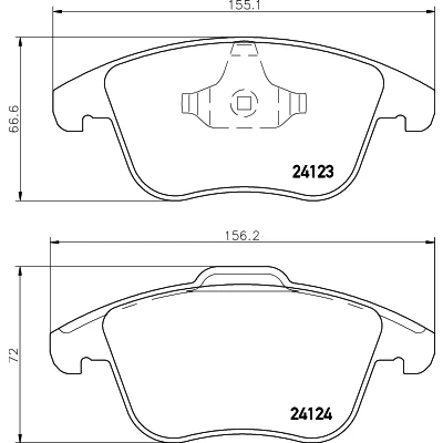 Imagen de HELLA 8DB 355 019 881 Juego de pastillas freno no preparado para indicador desgaste LAND ROVER: Range Rover Evoque, Evoque Cabrio