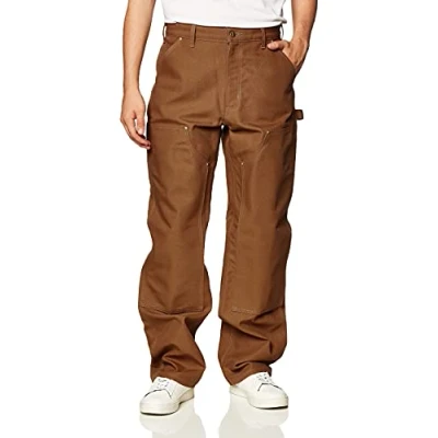 Imagen de Carhartt Pantalón de trabajo utilitario en lona algodón resistente con parte frontal doble, Loose Fit Para Hombre, Brown, W38/L32