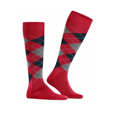 Imagen de Burlington Manchester M KH algodón largo estampado 1 par, Calcetines largos Hombre, Rojo (Passion 8048) nuevo ecológico, 40 46