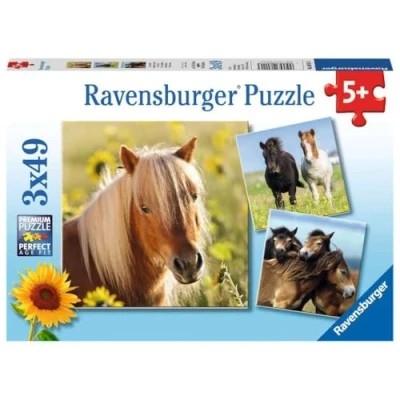 Imagen de Ravensburger Puzzle Infantil con diseño de Caballos, Color marrón (80113)