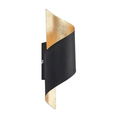 Imagen de Aplique de pared Lindby Desirio, negro/oro, 35cm, metal