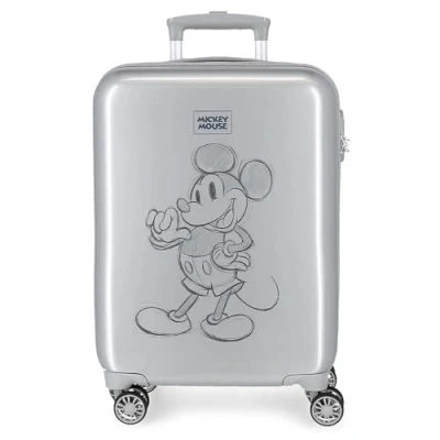 Imagen de Disney Mickey 100 Maleta de cabina Gris 37x55x20 cms Rígida ABS Cierre combinación lateral 34L 2 kgs 4 Ruedas dobles Equipaje Mano