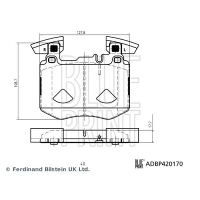 Imagen de BLUE PRINT ADBP420170 Juego de pastillas freno Eje delantero preparado para indicador desgaste MERCEDES BENZ: GLC Coupé, SUV