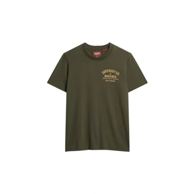 Imagen de Superdry Workwear Flock Graphic Camiseta estampada, Hombre, Talla: Large, Lavin beige marl