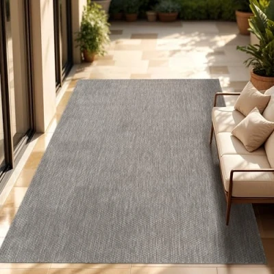 Imagen de Paco Home Alfombra Exterior Interior Balcón Terraza Cocina Monocolor Jaspeado, tamaño:160x220 cm, Color:Pink