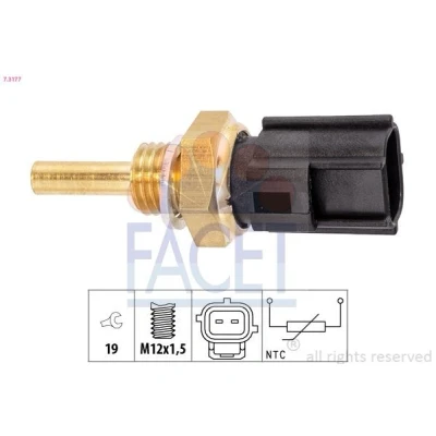 Imagen de FACET 7.3177 Sensor de Temperatura del Refrigerante Made in Italy OE Equivalent verde TOYOTA: Land Cruiser Prado 120, Avensis II Station Wagon