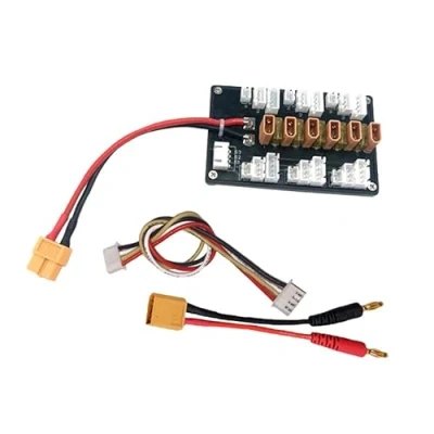 Imagen de WANGCL Placa de Carga paralela RC XT30, Cargador Equilibrio, Enchufe expansión XT60 con Adaptador Tipo Banana Compatible baterías LiPo 1S 2S 3S