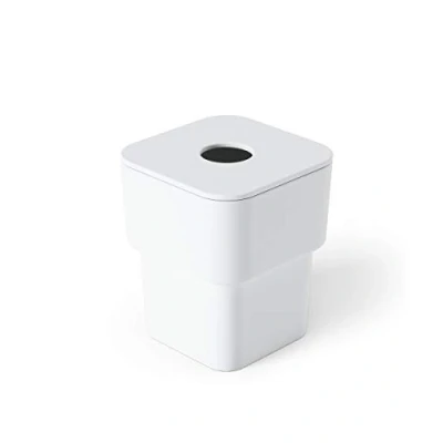 Imagen de Umbra Scillae Recipiente de baño Moderno para Lavabo, Vaso y cepillos Dientes con Tapa extraíble, Color Gris Mate melamina