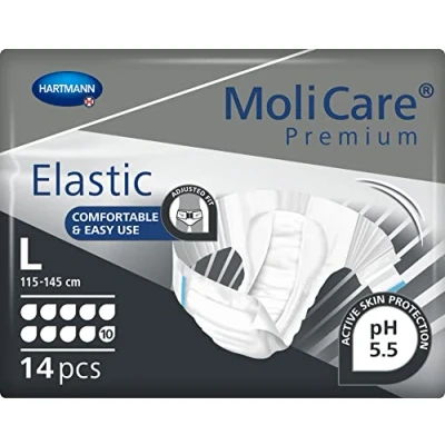 Imagen de MoliCare Premium Elastic Slip: para la incontinencia más grave mujeres y hombres; 10 gotas, talla L (circunferencia de cadera 115 a 145 cm), 14 unidades