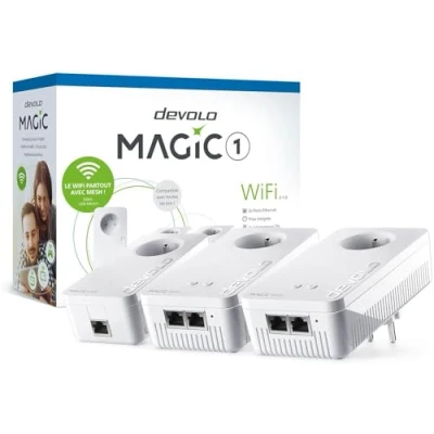Imagen de Devolo Magic 1 WiFi 1200 Mbit/s Ethernet Blanco 3 pieza(s) Adaptadores de red PowerLine