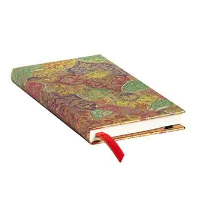 Imagen de Bavarian Wild Flower (Brocaded Paper) Slim Dayplanner 2023: Hardcover, Horizontal Layout, 100 gsm, elastic closure