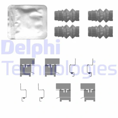 Imagen de DELPHI LX0768 Kit de accesorios, pastillas frenos VOLKSWAGEN: Multivan 6, Crafter Furgón, Amarok Pick up