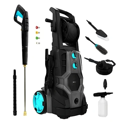 Imagen de Cecotec Hidrolimpiadora de Alta Presión HydroBoost 3200 TotalClean, W, Motor Brushless, Hogar, Jardín o Coche, Caudal 540 l/h, 225 bares, Bomba aluminio, Radio acción 14 m