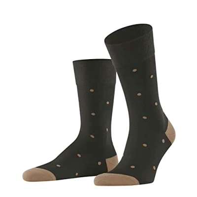 Imagen de FALKE Dot M SO algodón estampado 1 par, Calcetines Hombre, Marrón (Brown 5931), 39 42
