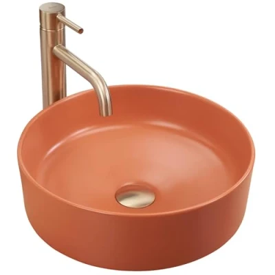 Imagen de Rea Lavabo SOBRE ENCIMERA SAMI TERRA MATT de Baño 37 x 13,5 cm Cerámico (Naranja/Cobre)