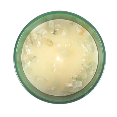 Imagen de Something Different Wholesale Vela del zodiaco Libra con fragancia de jazmín dulce, cristal piedra sangre y fuerza interior, regalo ideal para el horóscopo