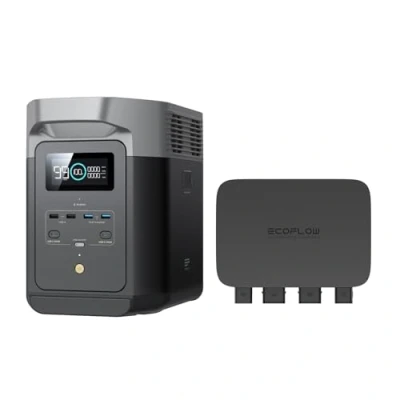 Imagen de Cargador Mediante alternador EF EcoFlow de 800W, CC rápido Tipo 3 en 1 para Delta 2, mantenedor vehículo batería y Dispositivo Arranque, Carga kWh 1,26 Horas
