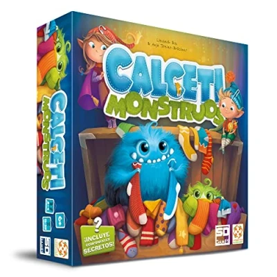 Imagen de SD GAMES CALCETIMONSTRUOS Juego de Mesa Infantil para Mayores 6 Años, Habilidad 1 a 4 Jugadores