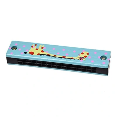 Imagen de Peowuieu de ninos 32 Agujeros Serie Dual Jirafa Harmonica Azul