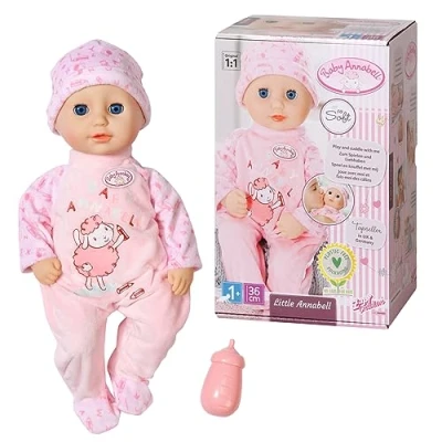 Imagen de Baby Annabell Little Muñeca de trapo 36 cm con biberón Perfecta para niños pequeños a partir 1 año La caja incluye muñeca, y ropa