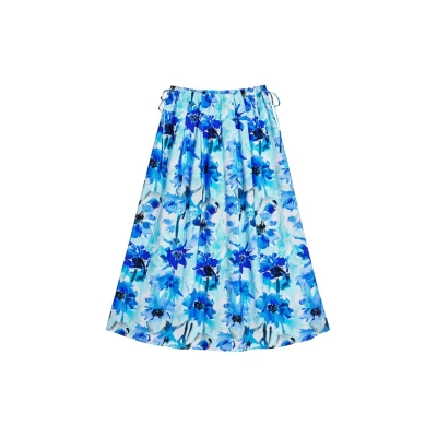 Imagen de Desigual Fiori Falda plisada, Mujer, Talla: 40, Sky blue