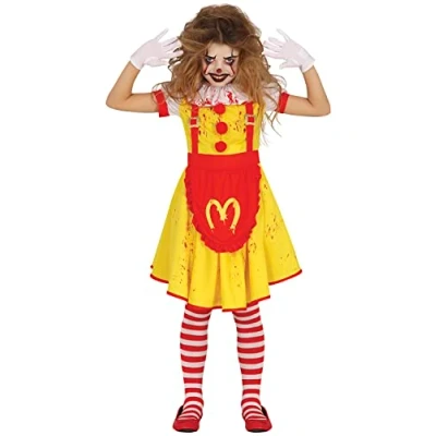 Imagen de FIESTAS GUIRCA Disfraz de Señorita McKiller Vestido Amarillo Payaso Loco Niña Halloween 10 12 Años