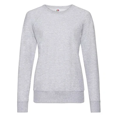 Imagen de Fruit of the Loom Sudadera Ligera y Ajustada de Mangas ranglán para Mujer (Extra Grande (XL)/Rojo)