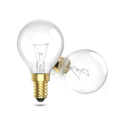 Imagen de Bonlux Bombilla Horno 300 Grados E14, Lampara de Sal E14 G45 Regulable Luz Cálida 2700K 300LM 42W para Microondas/Lampara Sal/Lámparas Mesa/Lámparas Pie/Nocturnas AC 220 240V 2 Unidad
