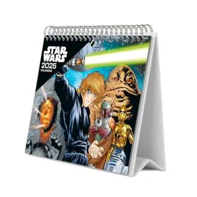 Imagen de Calendario sobremesa 2025 Star Wars 2025: base resistente mesa 2025, Planificador mensual: con espacio para anotar y vista mensual global