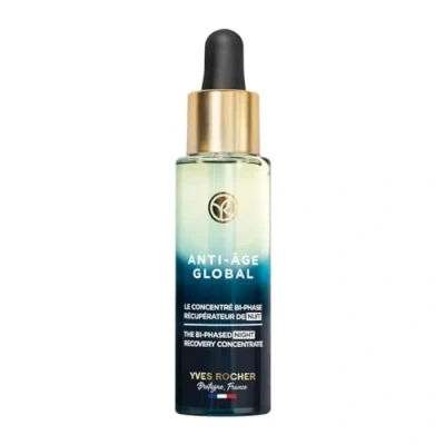 Imagen de Yves Rocher Anti AGE GLOBAL Concentrado Nocturno Regenerador de 2 Fases para Piel Madura Edad 30 ml