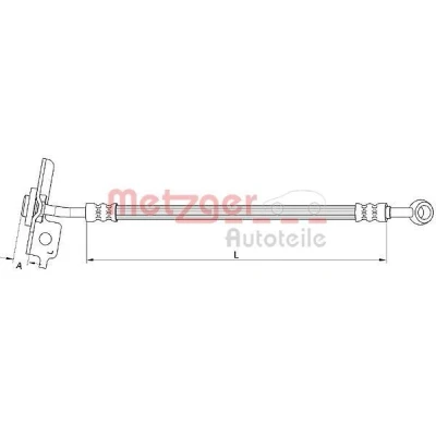 Imagen de METZGER 4111054 Latiguillos de Freno 320 HYUNDAI: SANTA FE 2