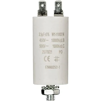 Imagen de CONDENSADOR PARA MOTOR ELéCTRICO 2.5 µF uF +/ 5% 450 V A TERMINALES NORMA EN60252 1
