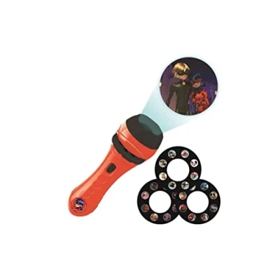 Imagen de Lexibook Lexi Disney, Prodigiosa Ladybug, Miraculous Linterna de bolsillo con proyector 3 discos y 24 imágenes LTC050MI, color