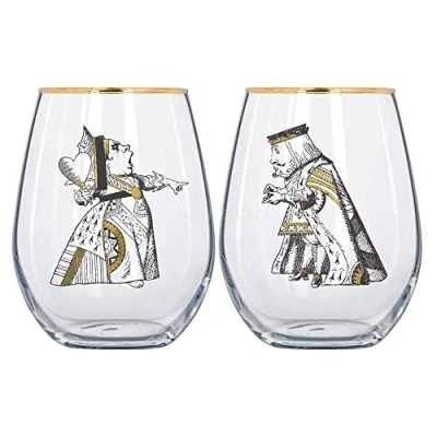Imagen de V&amp;A Alicia en el país de las maravillas Vasos para él y ella caja regalo, 500 ml, juego 2