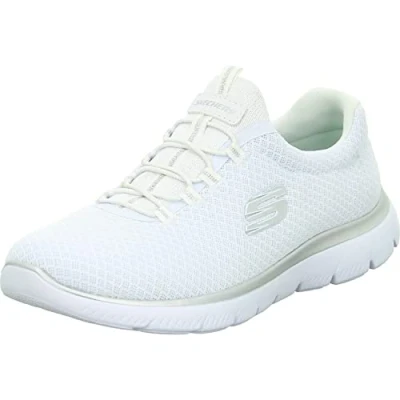 Imagen de Skechers Summits, Zapatillas de Deporte Mujer, Blanco White Mesh Silver Trim, 35.5 EU Ancho