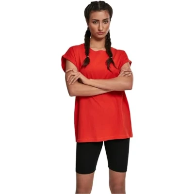 Imagen de Urban Classics Curvy Ladies Extended Shoulder TEE Camiseta básica, Mujer, Talla: 3XL, Bloodorange