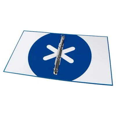 Imagen de Carpeta liderpapel antartik a4 forrada 4 anillas 25 mm redondas color azul oscuro