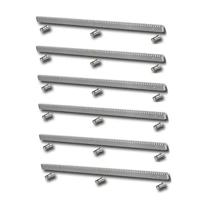 Imagen de 6 metros cremallera de acero cincado 30 x 12 con separadores y tornillos para motores puertas correderas
