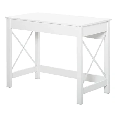 Imagen de HOMCOM Mesa Escritorio de Ordenador Multifuncional Moderno y Minimalista para Oficina Estudio 105x50x76 cm Blanco