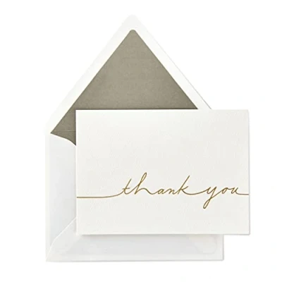 Imagen de Hallmark Signature Thank You Notes, color Escritura dorada.